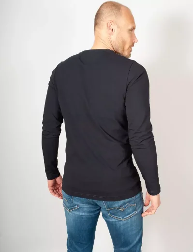 Tommy Hilfiger Stretch Slim Fit Long Sleeve T-Shirt | Navy