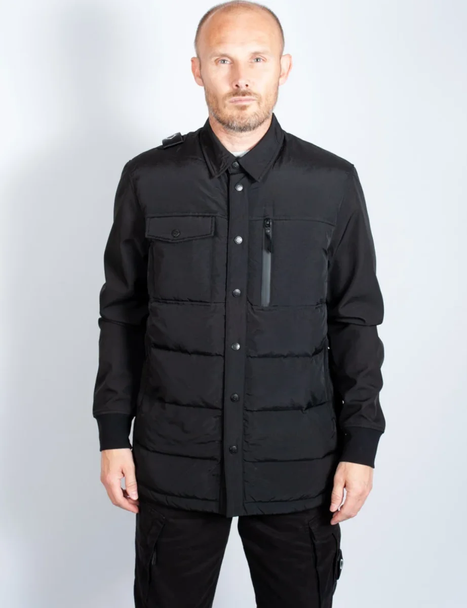 MA Strum Softshell Down Quilt Overshirt | Jet Black