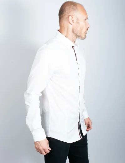 Luke Mainline The Butchers Pencil Shirt | White