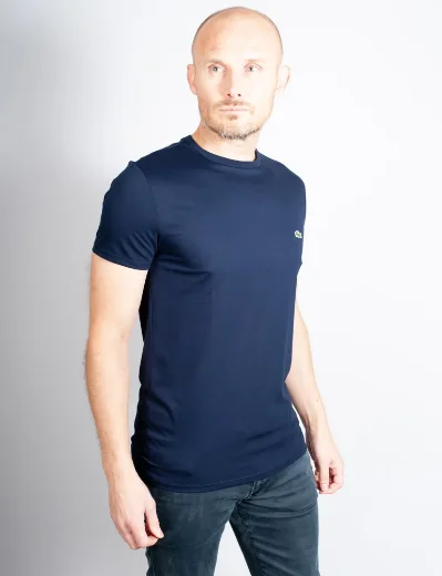 Lacoste Mens Pima Cotton Jersey T-Shirt | Navy