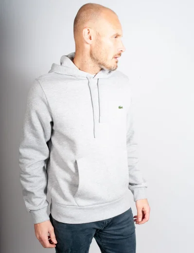 Lacoste Men's Hooded Sweatshirt | Light Grey Marl