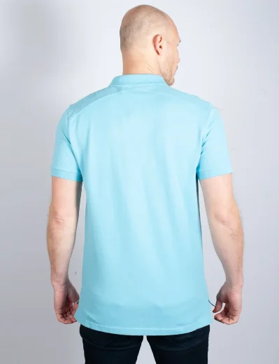 MA Strum Short Sleeve Pique Polo Shirt | Sea Blue