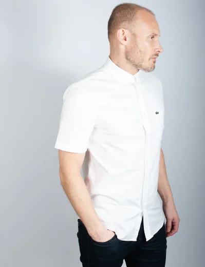 Lacoste Regular Fit Cotton Shirt | White