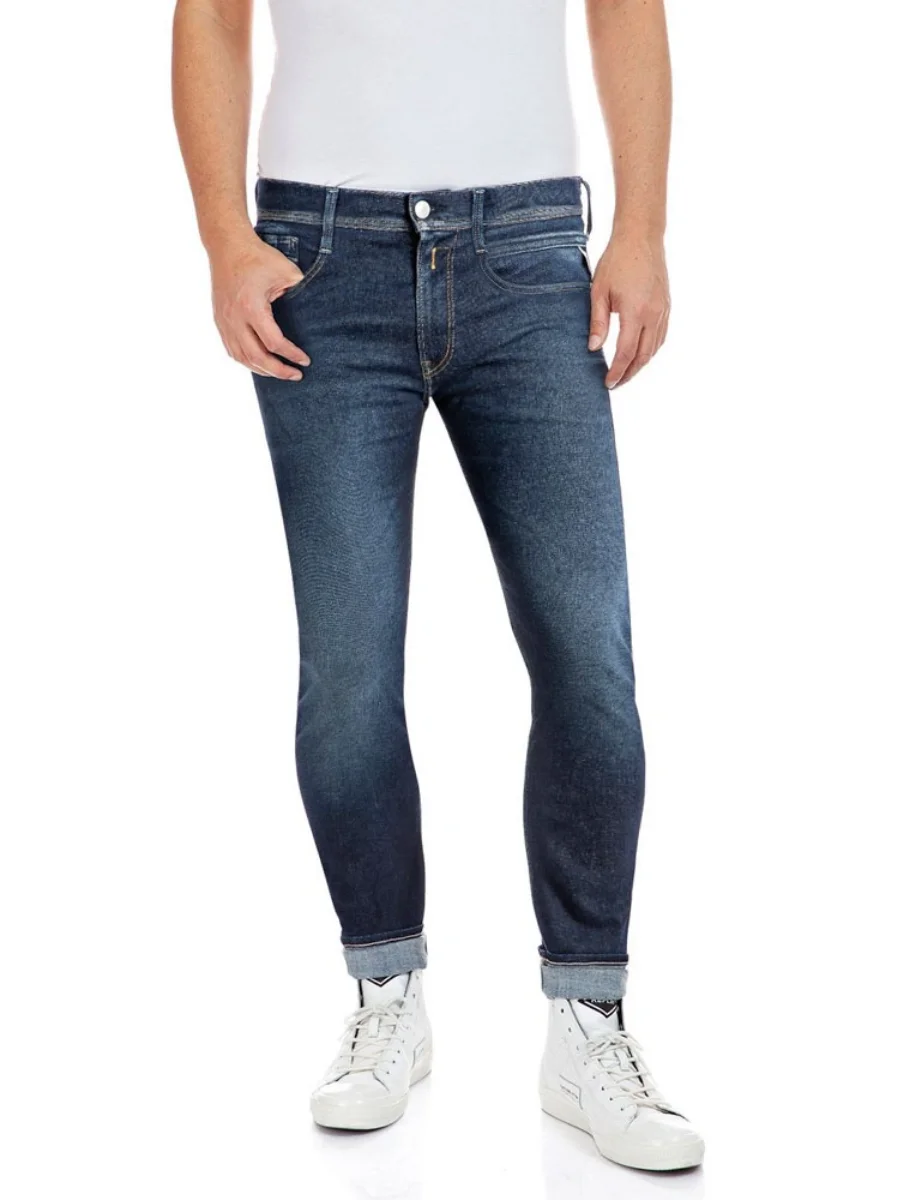 Replay Hyperflex Re-Used Recycled 360 Anbass Jean | Dark Blue Wash