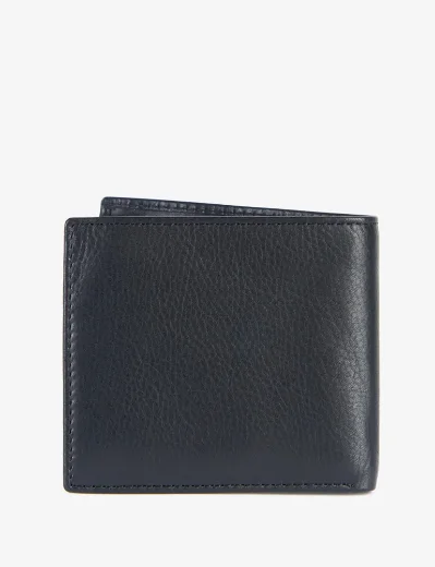 Barbour Colwell Leather Billfold Wallet | Black