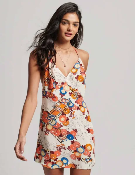Superdry Vintage Printed Mini Slip Dress | Cream Floral Superdry Vintage Printed Mini Slip Dress | Cream Floral
