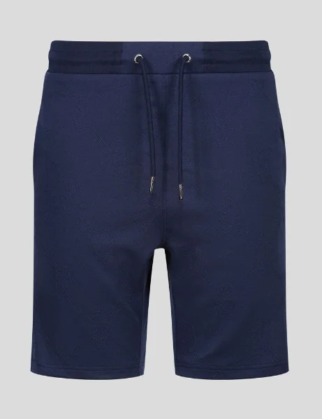Luke Sport The Lad Jaquard Sweat Short | Navy Luke Sport The Lad Jaquard Sweat Short | Navy
