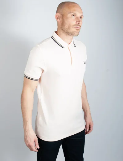 Fred Perry Twin Tipped Polo Shirt | Silky Peach