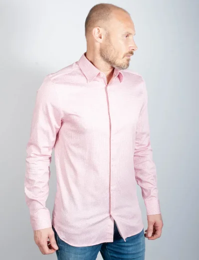 Ted Baker Willet Long Sleeve Geo Print Shirt | Pink
