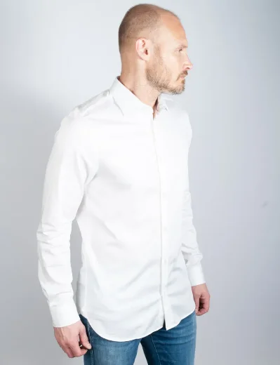 Ted Baker Bellow Long Sleeve Stretch Shirt | White
