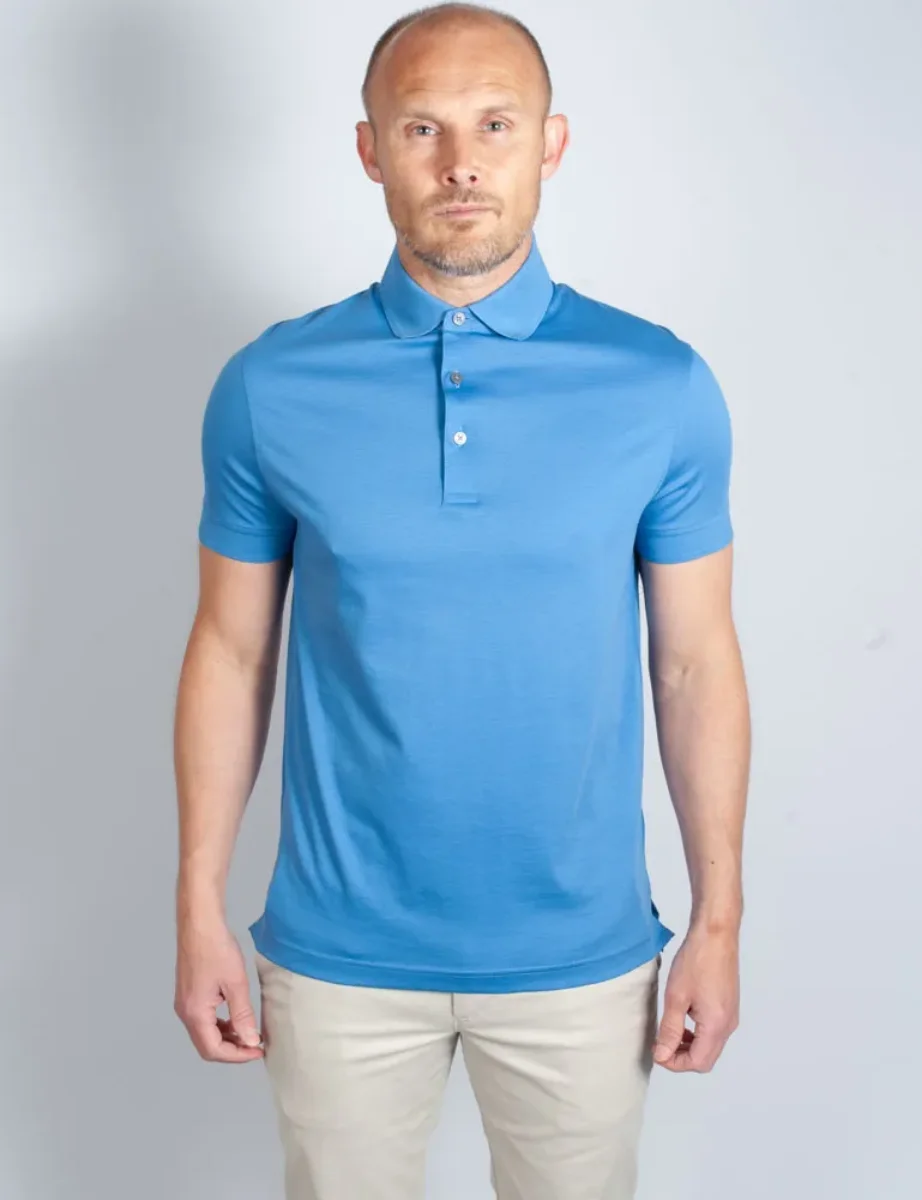 Tommy Hilfiger DC Mercerised Slim Fit Polo Shirt | Blue