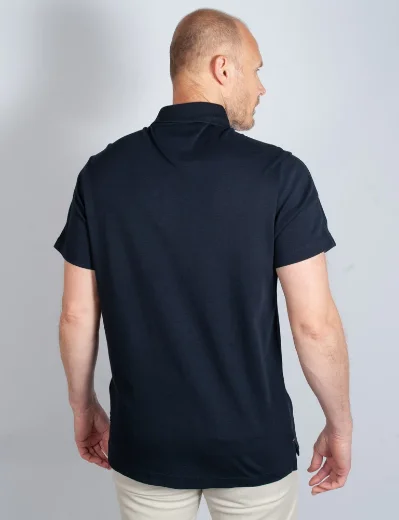 Tommy Hilfiger Interlock Sleeve Tape Polo Shirt | Navy