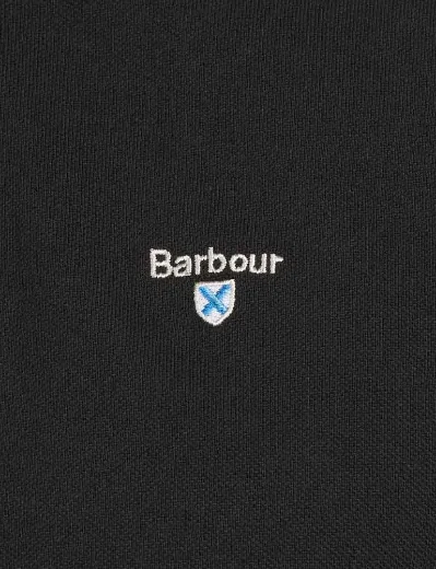 Barbour Tartan Pique Polo Shirt | Black/Modern