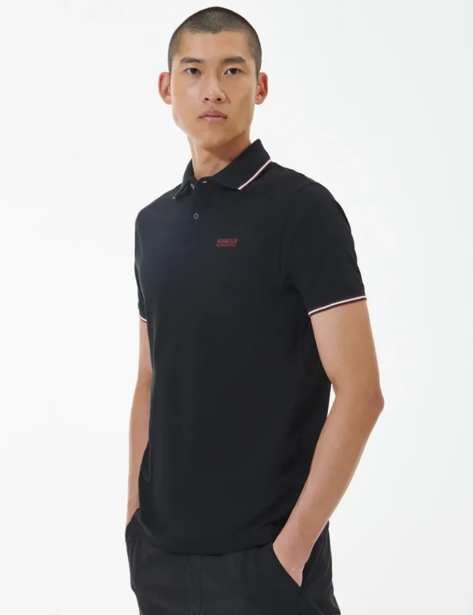 Barbour Intl Event Multi Tipped Polo Shirt | Black