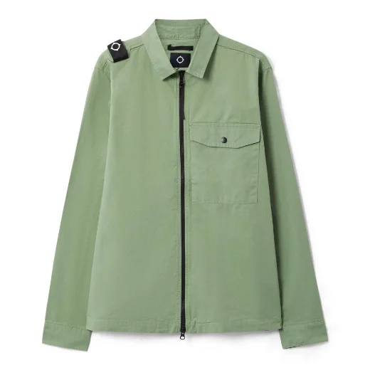 MA Strum Piece Dyed Full Zip Overshirt | Loden Frost