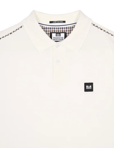 Weekend Offender Sakai Polo Shirt | Winter White / House Check