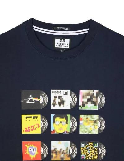 Weekend Offender Sleeves Graphic Print T-Shirt | Navy