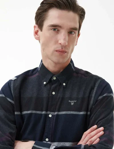 Barbour Iceloch Tailored Fit Check Shirt | Black Slate