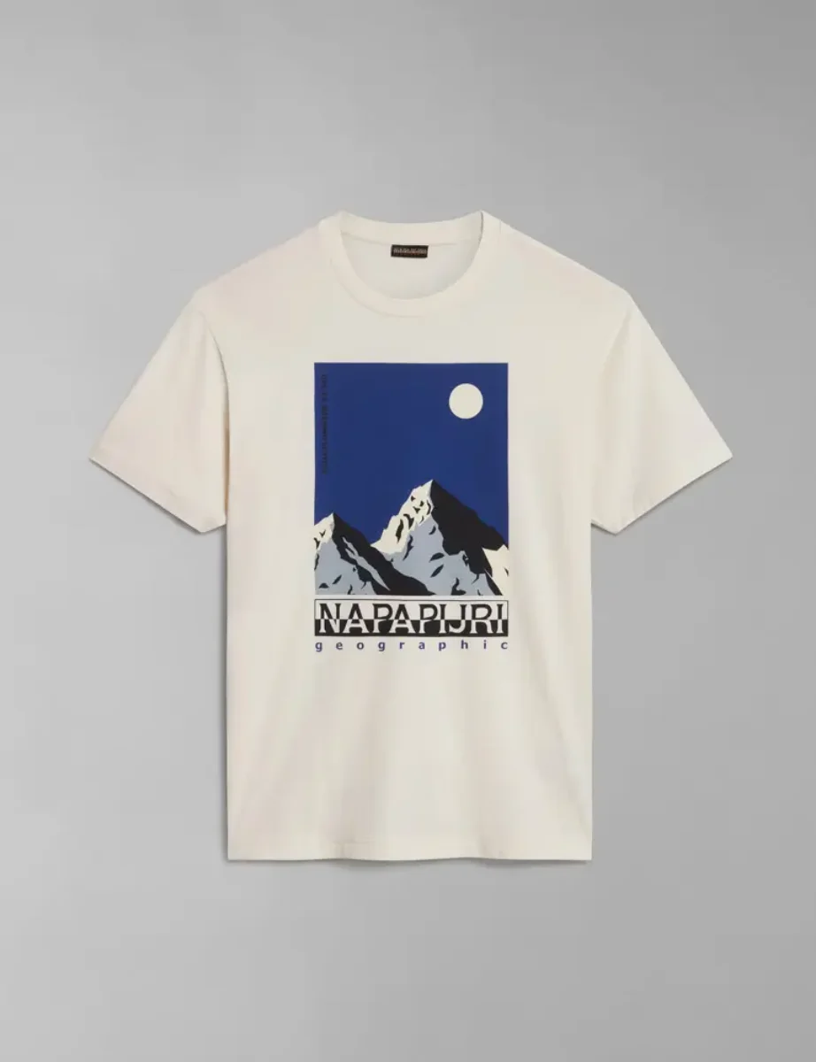 Napapijri Telemark Short Sleeve T-Shirt | White Whisper