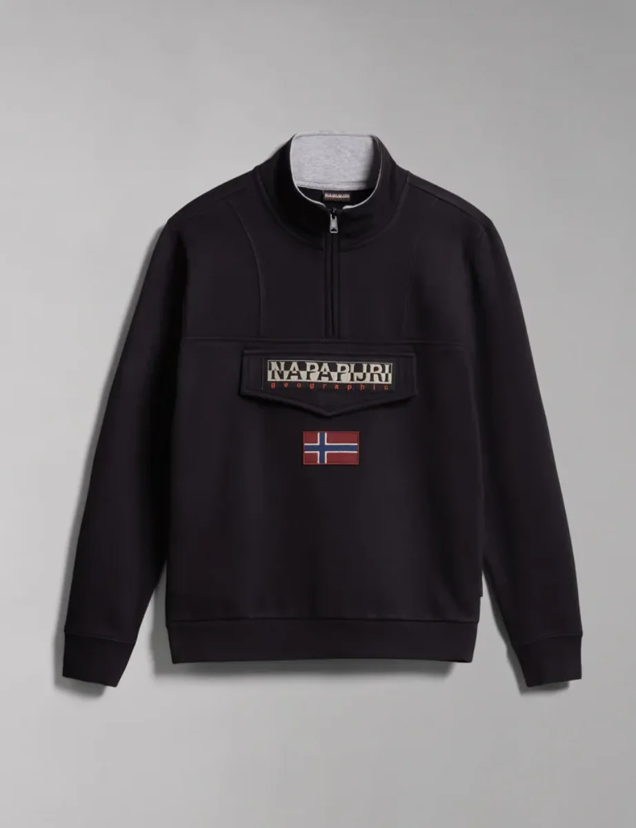 Napapijri Burgee Half Zip Sweatshirt | Black
