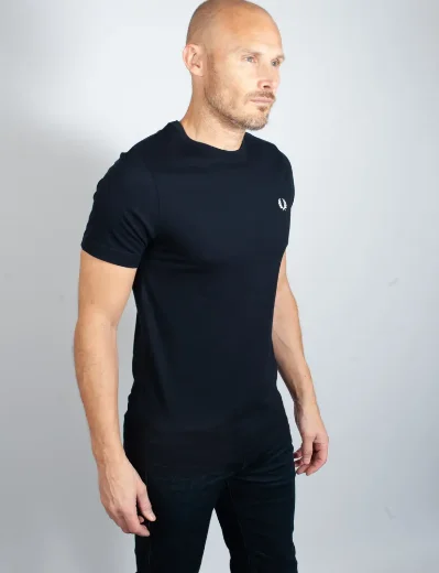 Fred Perry Plain Crew Neck T-Shirt | Navy