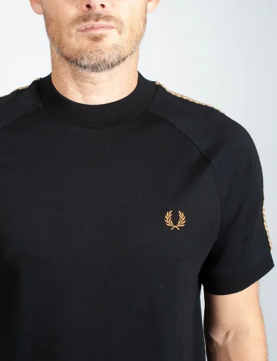 Fred Perry Chequerboard T-Shirt | Black