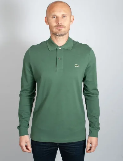 Lacoste Men's Long Sleeve Classic Pique Polo Shirt | Dark Green