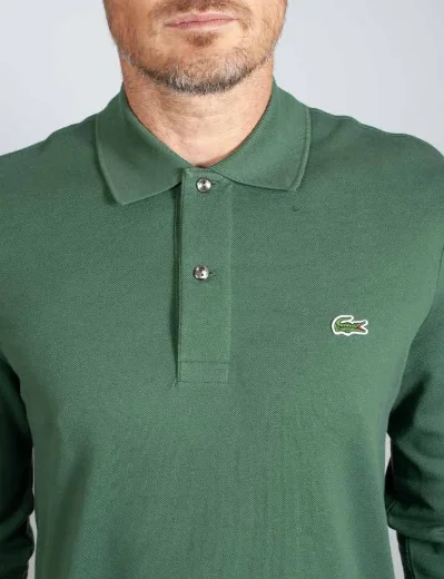 Lacoste Men's Long Sleeve Classic Pique Polo Shirt | Dark Green