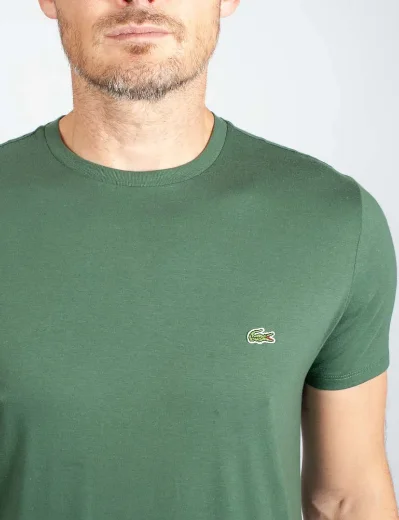Lacoste Men's Crew Neck Pima Cotton Jersey T-Shirt | Dark Green