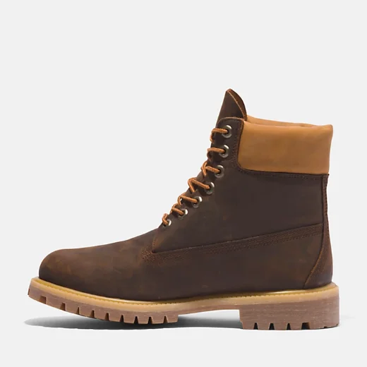 Timberland Men's Premium 6" Waterproof Leather Boot | Brown/Yellow