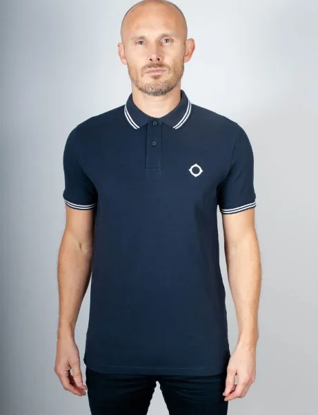 MA Strum Double Tipped SS Polo Shirt | Ink Navy MA Strum Double Tipped SS Polo Shirt | Ink Navy