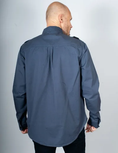 MA Strum Patch Pocket Parade Overshirt | Ink Navy