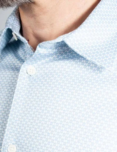 Ted Baker Faenza Long Sleeve Geometric Shirt | Light Blue