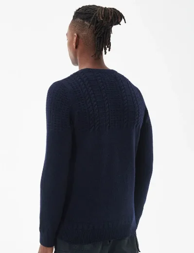 Barbour Foremast Knitted Crew Neck Jumper | Navy