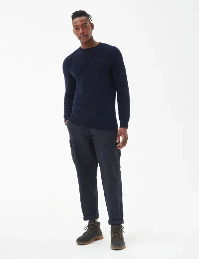Barbour Foremast Knitted Crew Neck Jumper | Navy