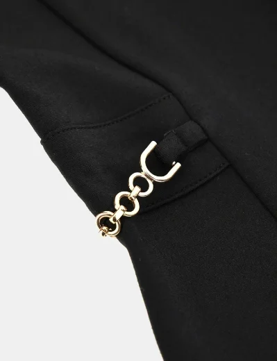 Guess Adele Chain Detail Midi Dress | Black