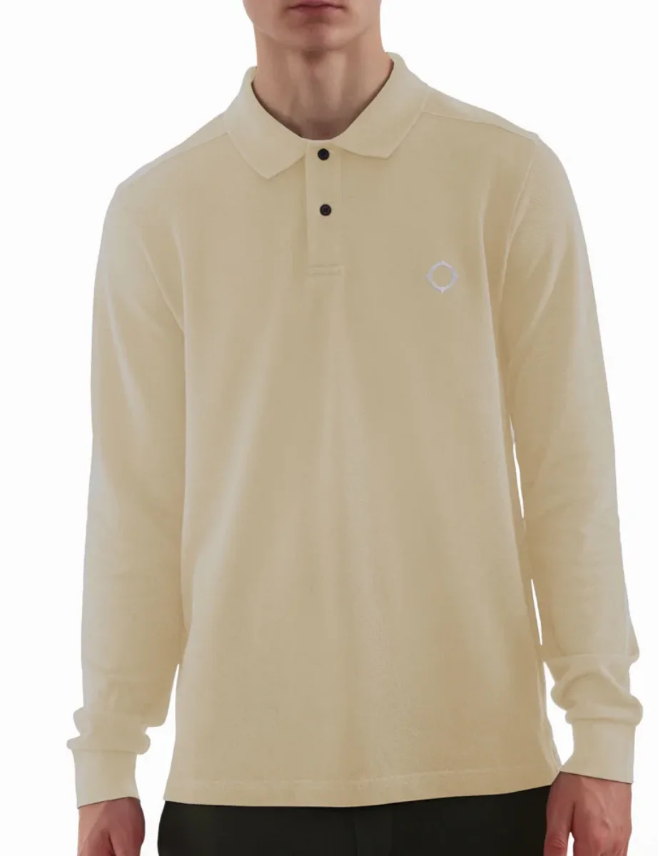 MA Strum LS Pique Polo Shirt | Ash