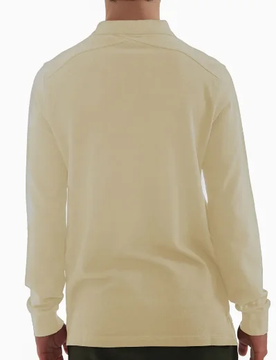 MA Strum LS Pique Polo Shirt | Ash