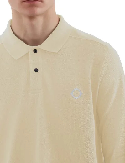 MA Strum LS Pique Polo Shirt | Ash