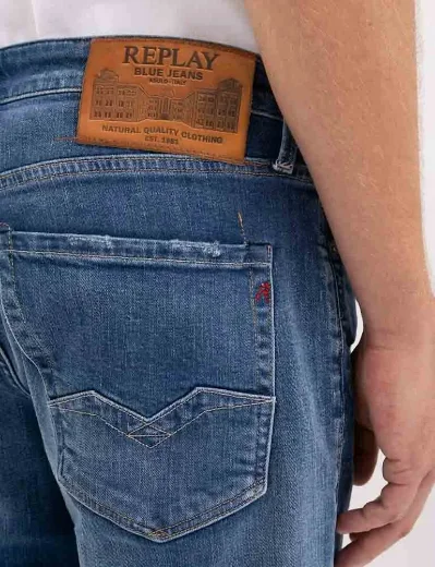 Replay Regular Fit Waitom Denim Short 