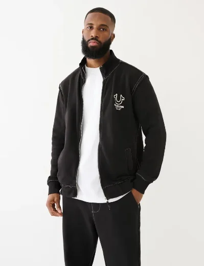 True Religion Big T Track Jacket | Black