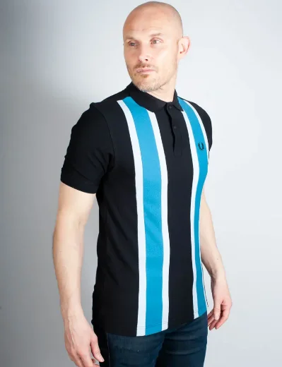 Fred Perry Woven Mesh Relaxed Polo | Black