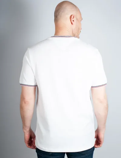 Tommy Hilfiger RWB Tipped Collar T-Shirt | White