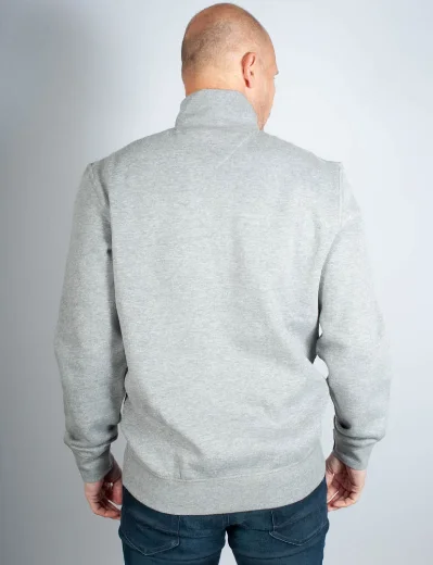Tommy Hilfiger Essential Fleece Quarter Zip | Medium Grey Heather