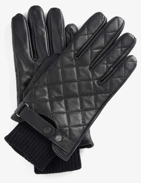 Barbour Quilted Leather Glove | Black Barbour Quilted Leather Glove | Black