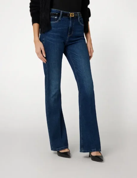 Guess Womens Sexy Flare Denim Jean | Blue Guess Womens Sexy Flare Denim Jean | Blue