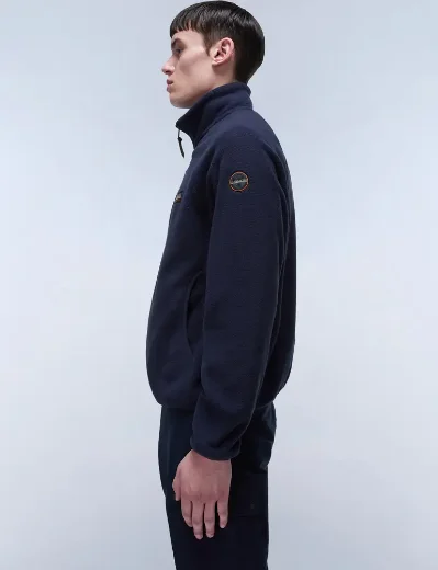 Napapijri Dolent Half Zip Fleece Sweatshirt | Navy