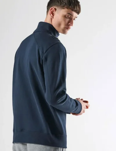 Ma.Strum Edge Quarter Zip Sweater | Ink Navy