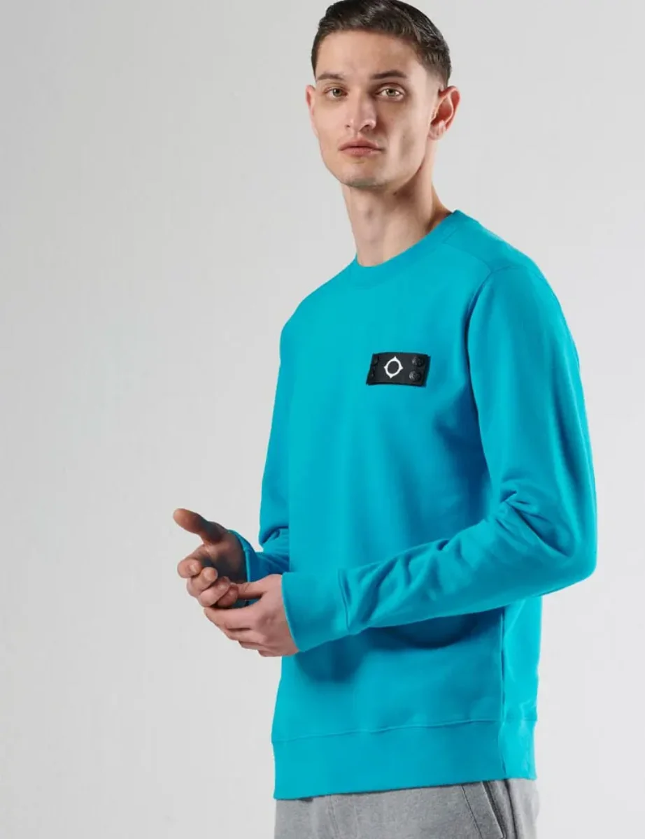 Ma.Strum Neo Crew Neck Sweatshirt | Vallarta Blue