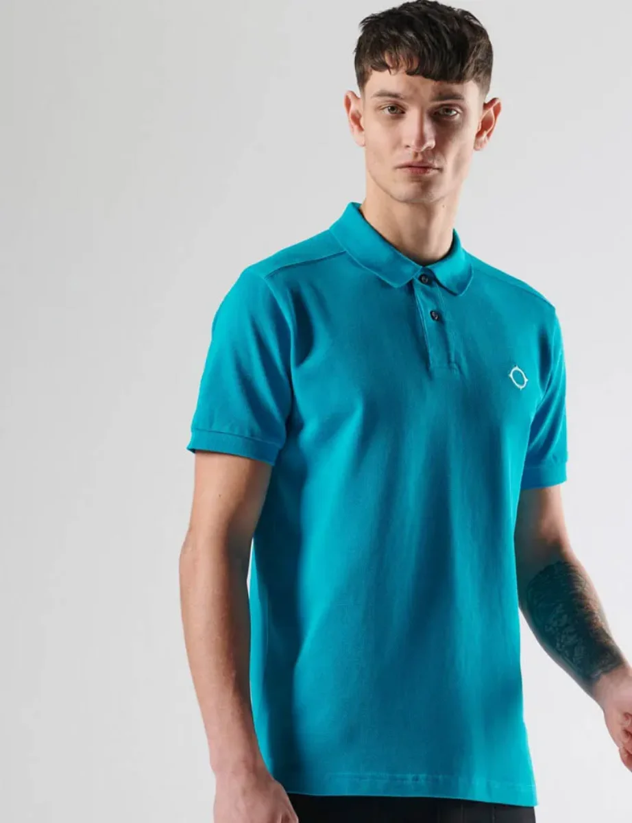 Ma.Strum SS Pique Polo Shirt | Vallarta Blue